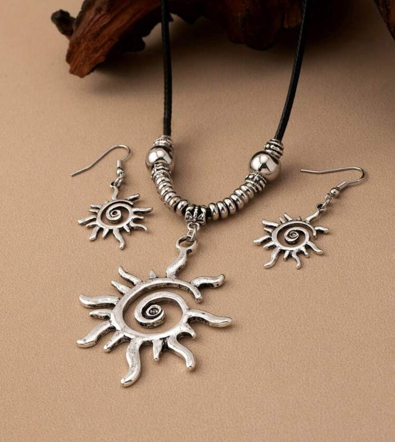 silver necklace set