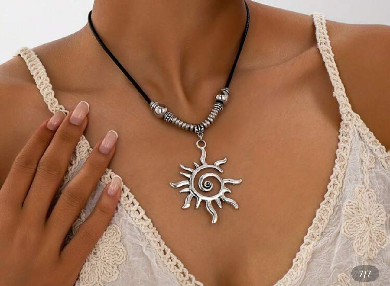 silver necklace set