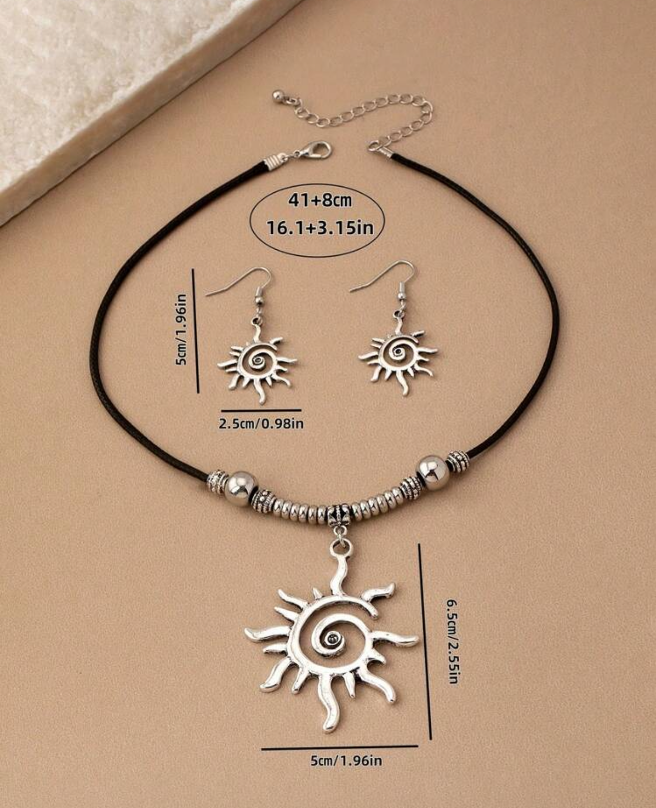 silver necklace set